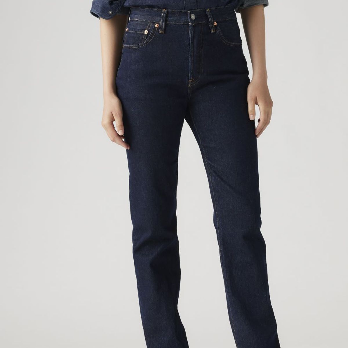 LEVIS - Jeans Mujer 501 Original Fit Azul Levis