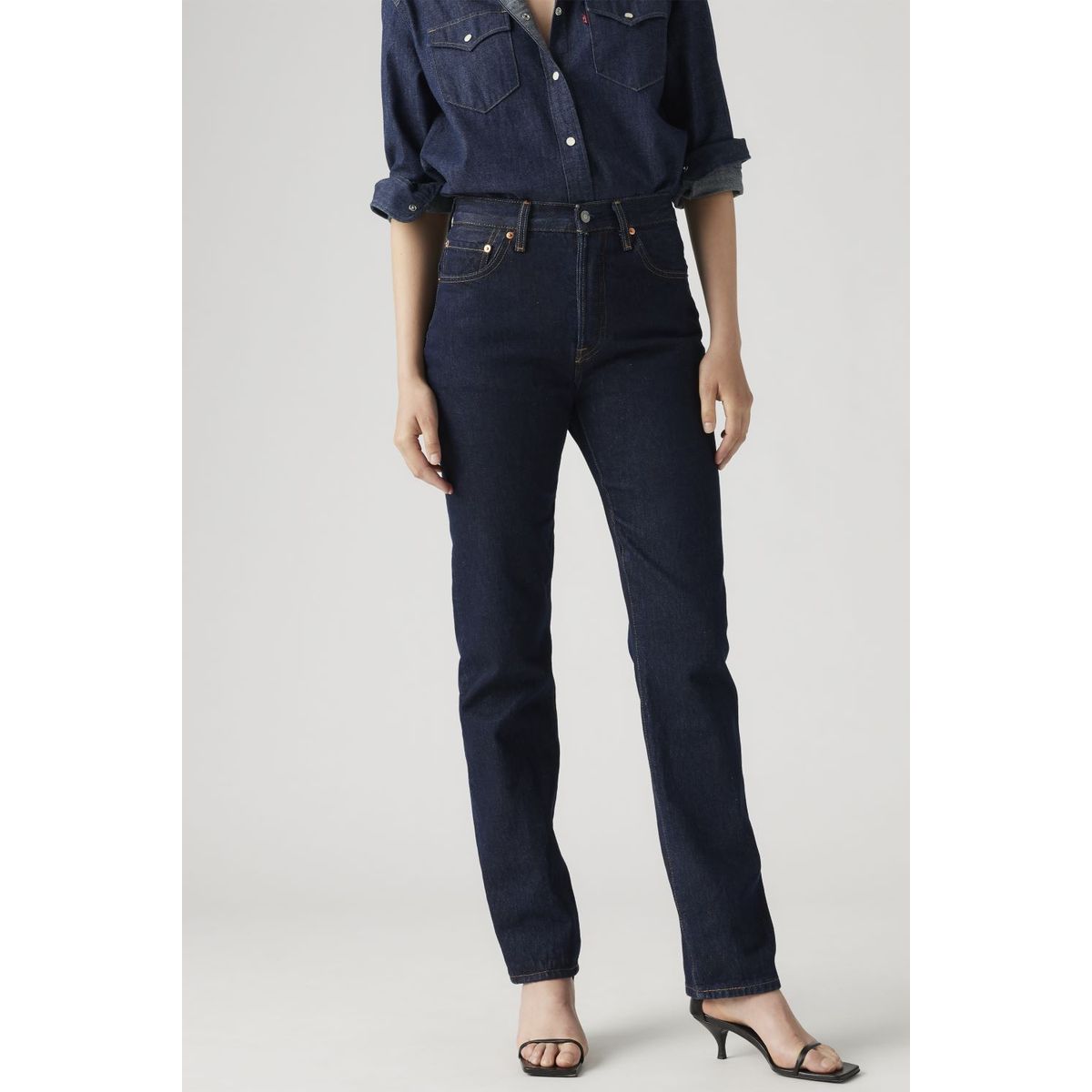 LEVIS - Jeans Mujer 501 Original Fit Azul Levis