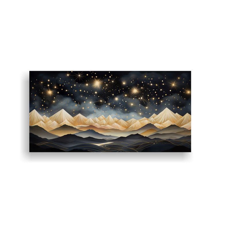 GENERICO - Paisaje De Montaña Elegante Con Estilo Decorativo Cuadro He 160x80cm