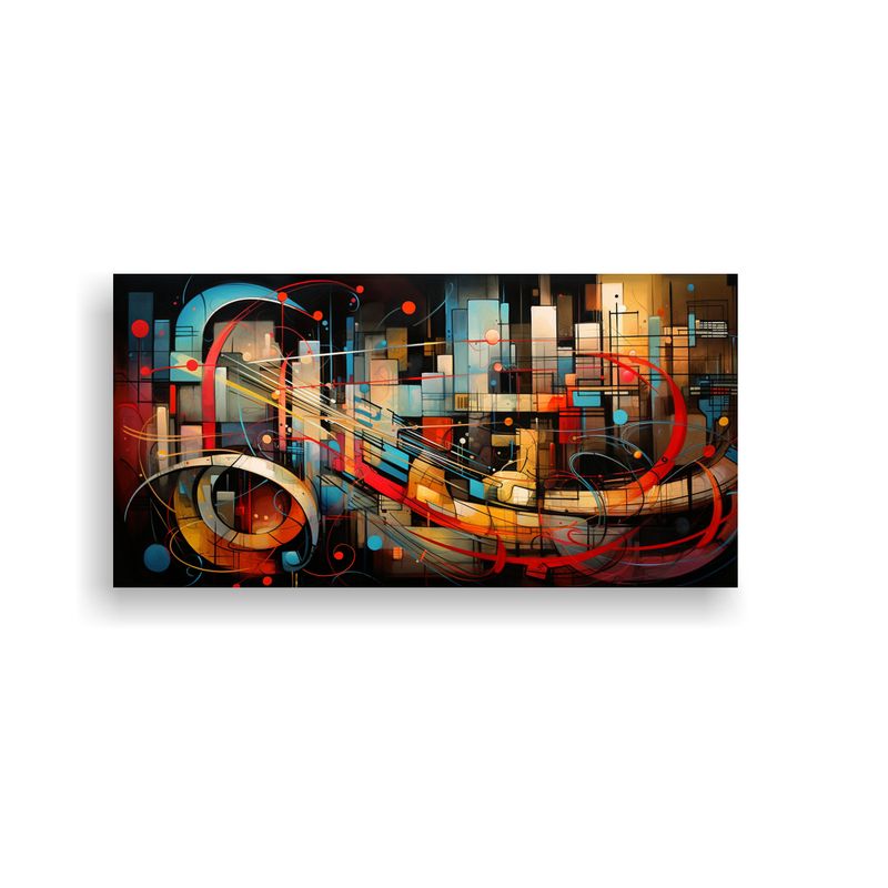 GENERICO - Pinturas Decorativas De Fusión De Geometría Abstracta Y No 160x80cm