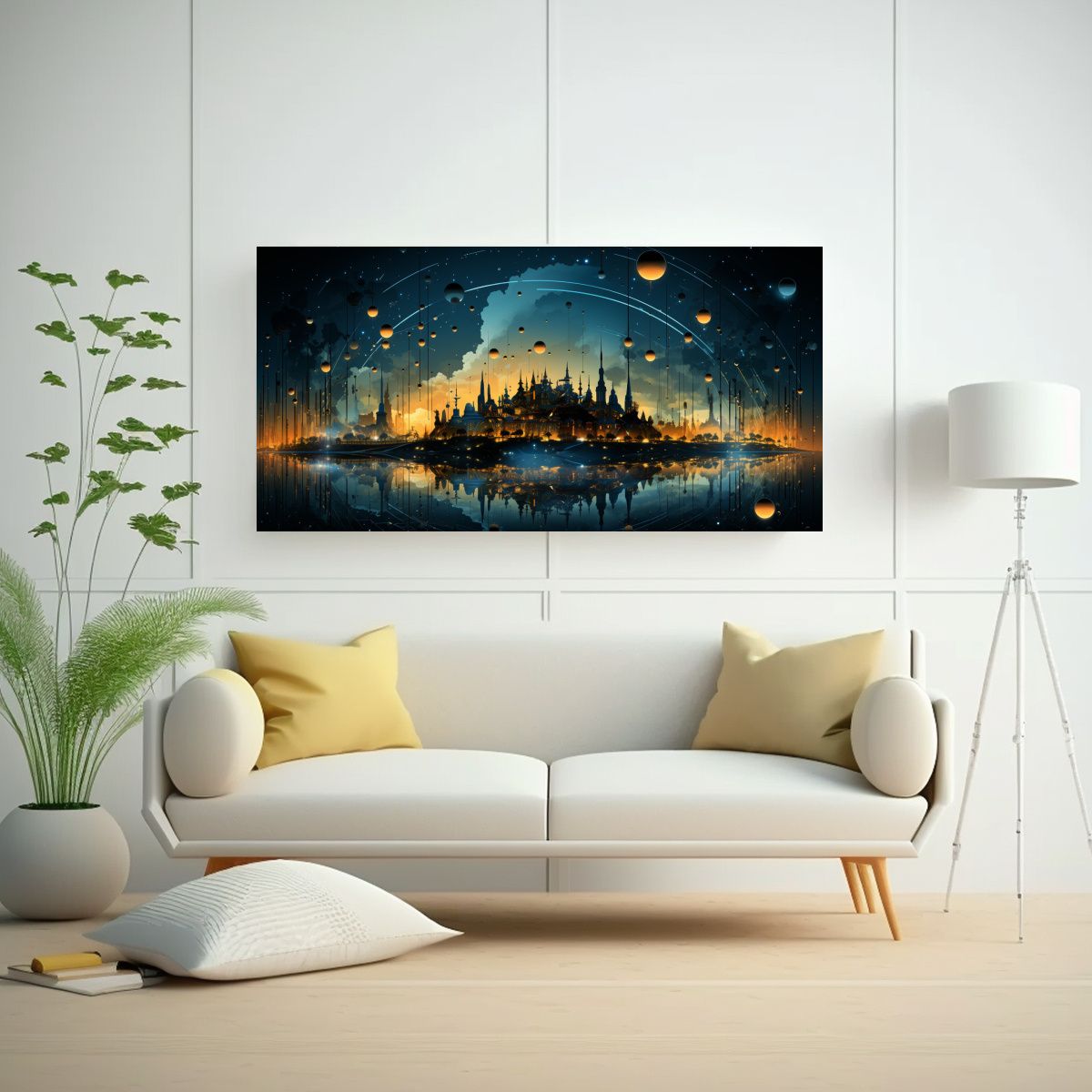 GENERICO - Cuadro Patron Intenso Estilo Gráfico Llamativo Para Decorac 160x80cm.