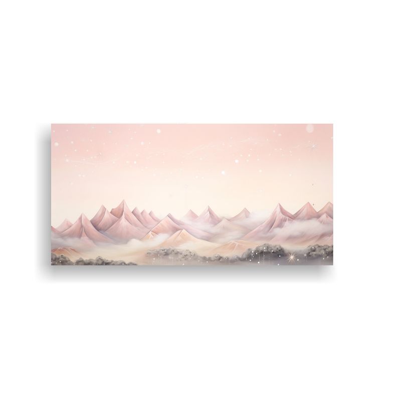 GENERICO - Cuadro Estilo Galería Paisaje De Montaña Elegante Con Deco 160x80cm