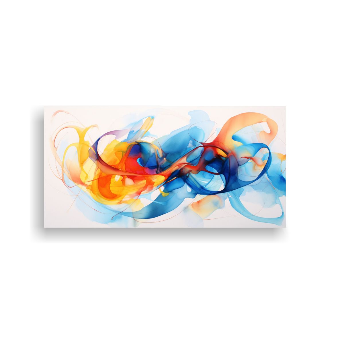 GENERICO - Lienzo Movimiento Obra Maestra: Pintura Abstracta De Acuarel 160x80cm