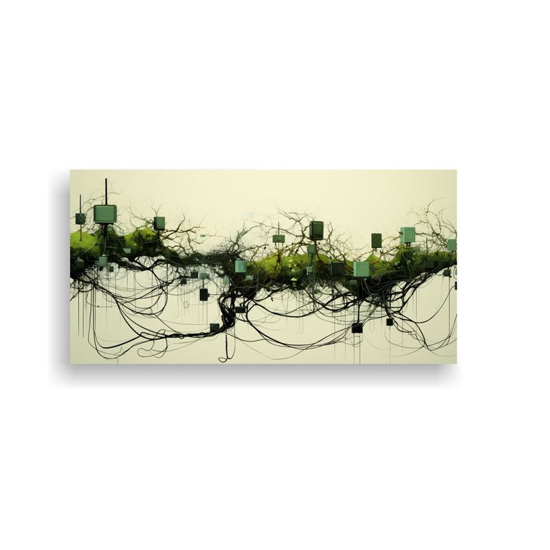 GENERICO - Cuadro Decorativo Resistente De Fusión Abstracta De Tecnolo 160x80cm