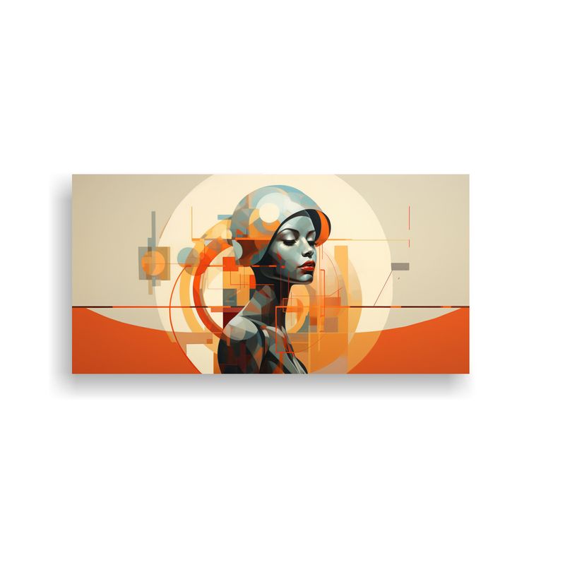 GENERICO - Pintura Decorativa Tela Sublimada Con Figura Humana En Estil 160x80cm