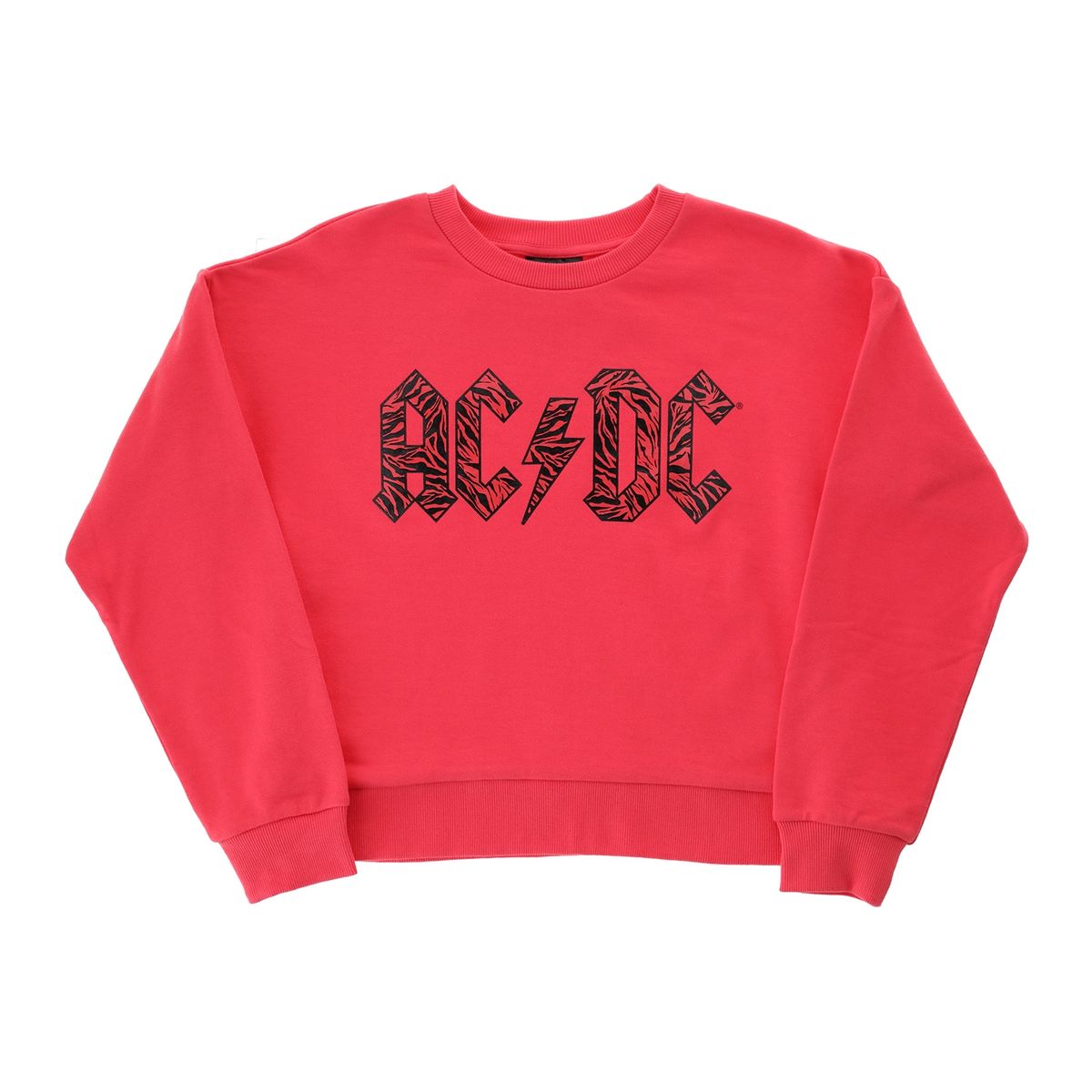 AC DC - Poleron Cerrado Niña Logo Rojo AC DC