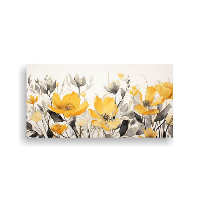 GENERICO - Lienzo Concepto De Representación De Una Pintura Floral Acu 160x80cm