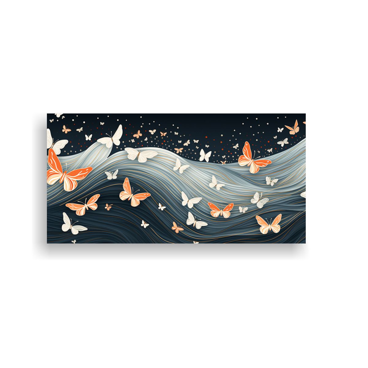 GENERICO - Arte De Pared Acuarela Abstracta Inspirada En El Vuelo 160x80cm