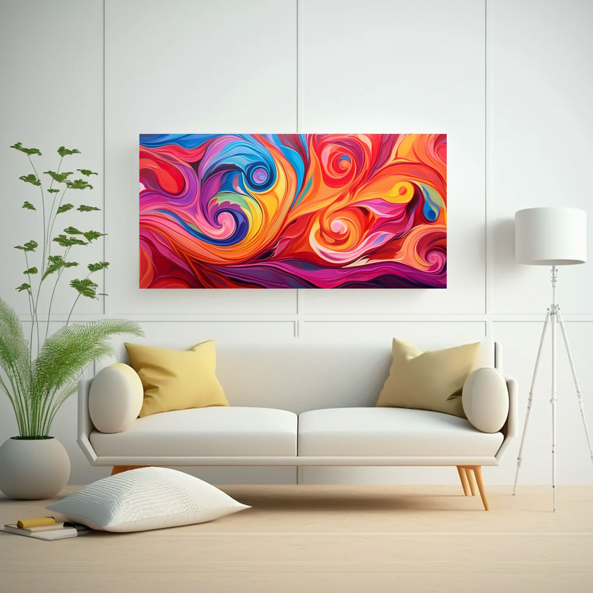 GENERICO - Cuadros Decorativos Abstractos Canva Horizontal Poder Con Pa 160x80cm