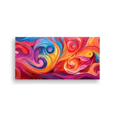 GENERICO - Cuadros Decorativos Abstractos Canva Horizontal Poder Con Pa 60x30cm