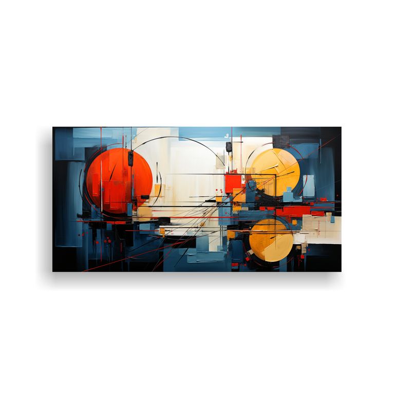GENERICO - Cuadros Decorativos Con Intensos Diseños Geométricos Y Col 160x80cm