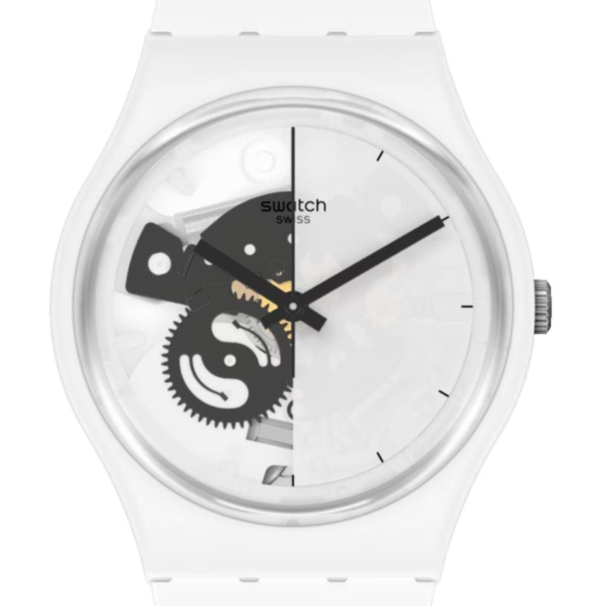 SWATCH - Reloj Unisex SWATCH LIVE TIME WHITE SO31W101