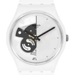 SWATCH - Reloj Unisex LIVE TIME WHITE SO31W101