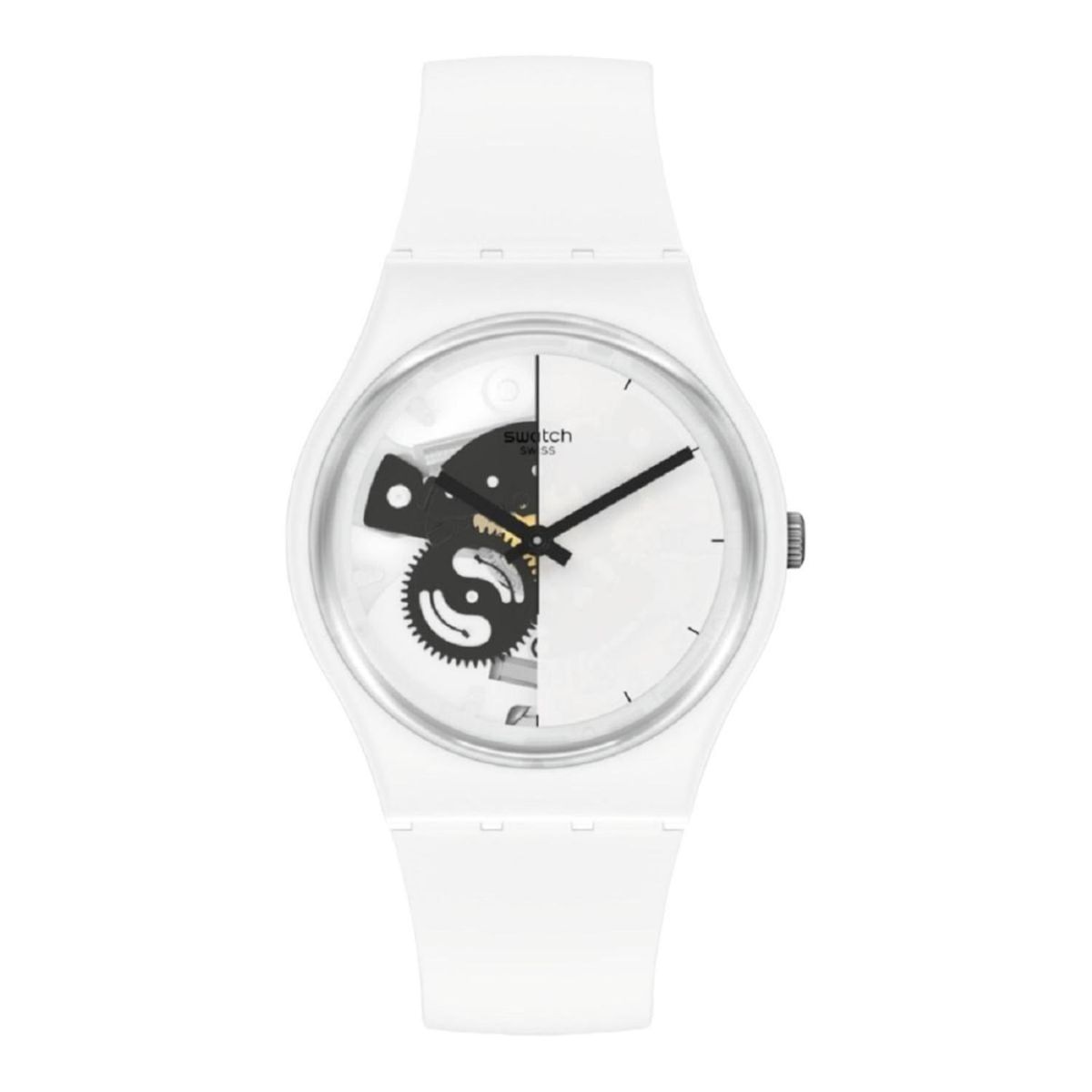 SWATCH - Reloj Unisex SWATCH LIVE TIME WHITE SO31W101