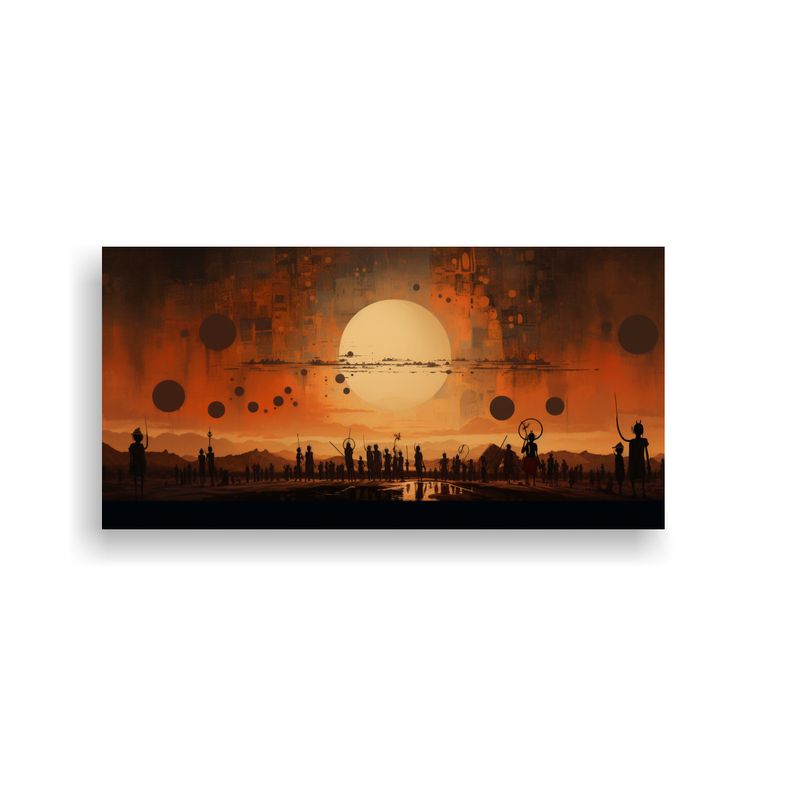 GENERICO - Pinturas Decorativas De La Tierra Abstracta De Canva Inspira 160x80cm