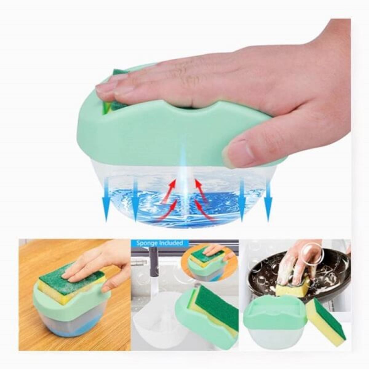 GENERICO - Dispensador De Lavalozas Con Esponja