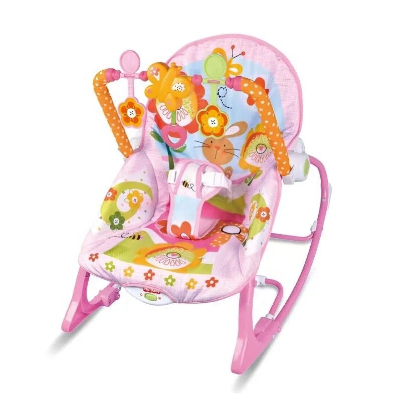 ACTUAL - Silla Nido Bebé Mecedora Musical Con Vibración Rosada