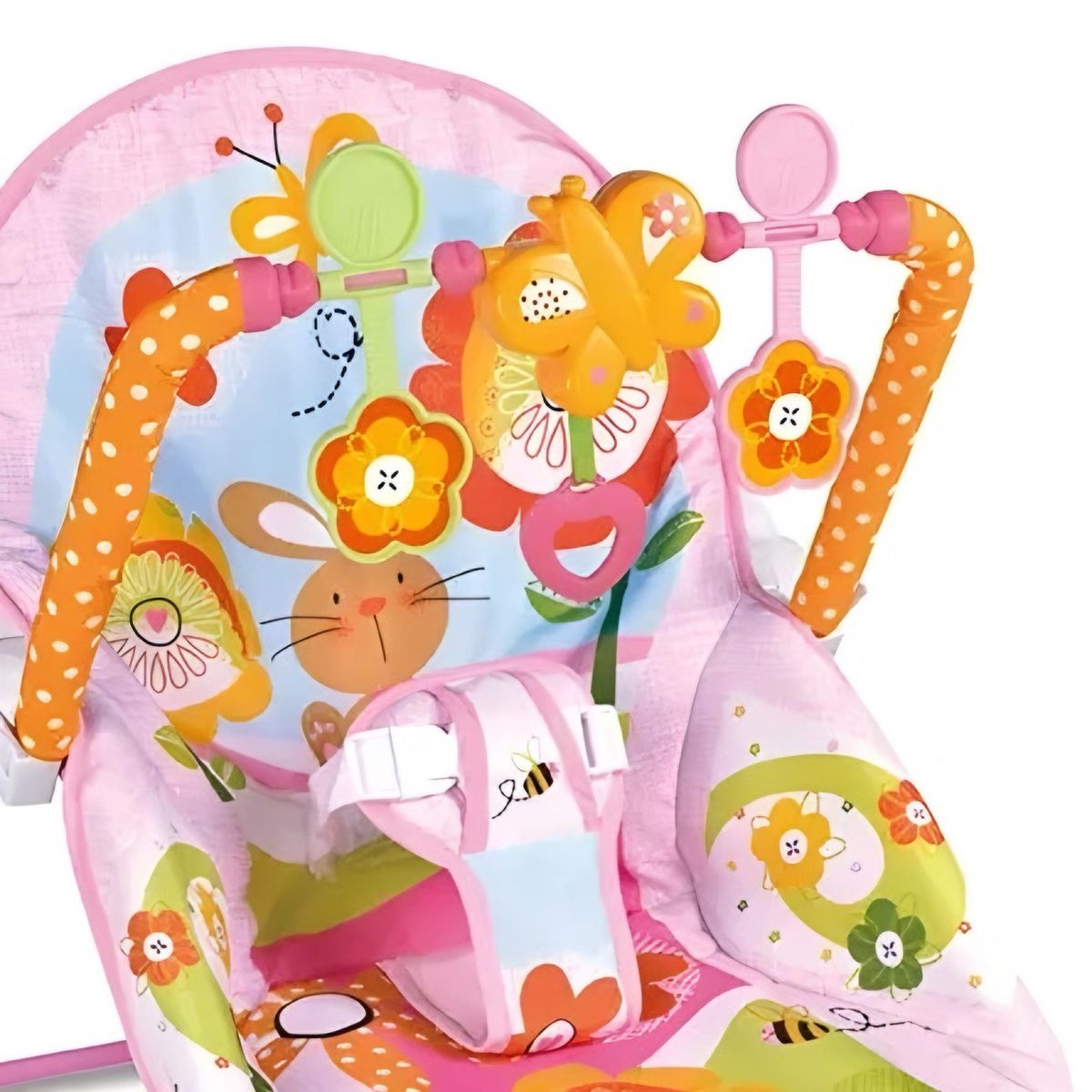 ACTUAL - Silla Nido Bebé Mecedora Musical Con Vibración Rosada