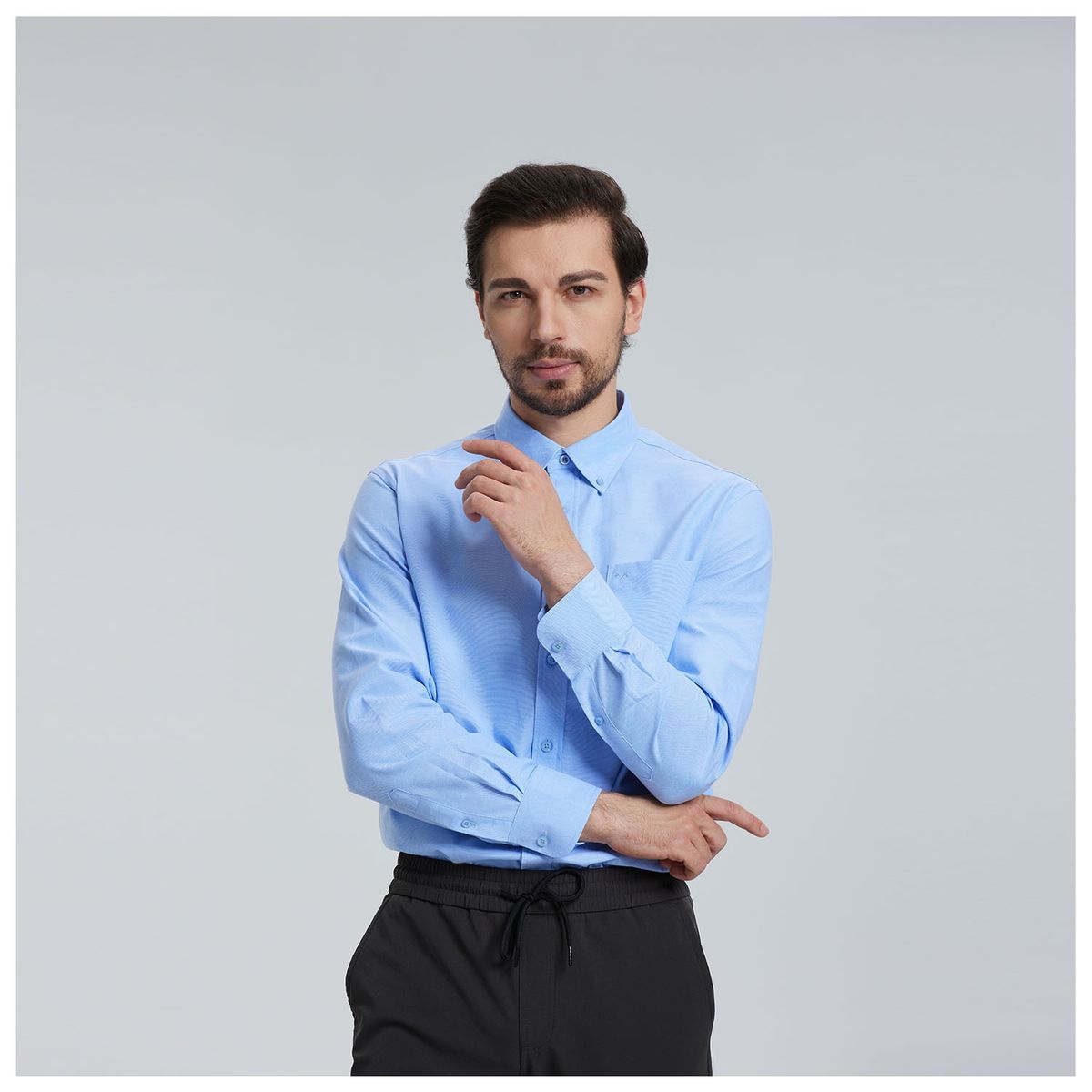 FASHION'S PARK - Camisa Oxford Celeste Fashion's Park