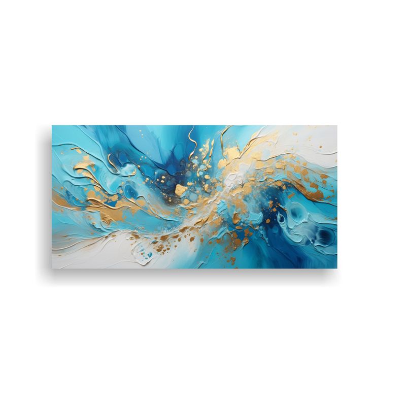 GENERICO - Arte Calidos Interiores: Pintura Colores Vibrantes Y Dorados 160x80cm