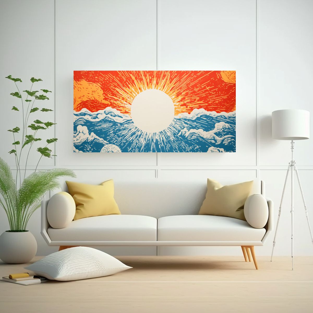 GENERICO - Cuadro De Decoración De Arte Moderno Con Estampado De Linog 160x80cm