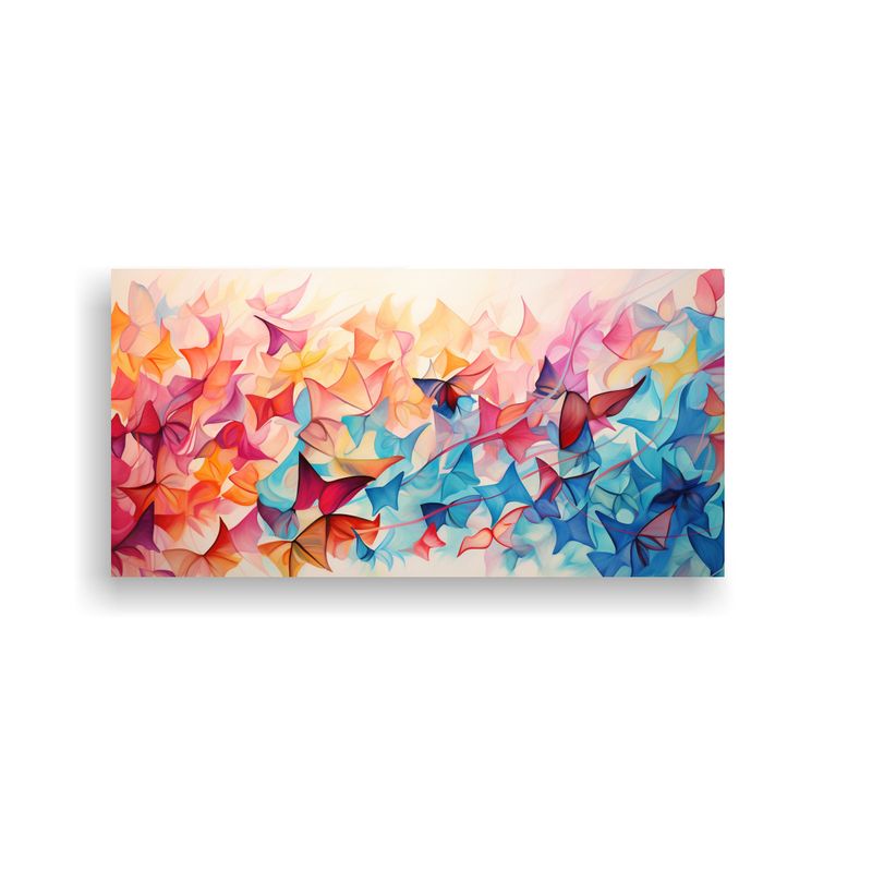 GENERICO - Pinturas Decorativas Con Patrones Abstractos Que Aletean Com 160x80cm