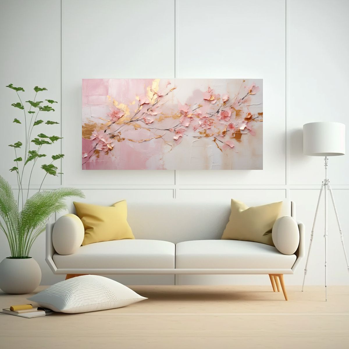 GENERICO - Pintura Abstracta De Oro Y Plata Para Decoración De Arte 120x60cm