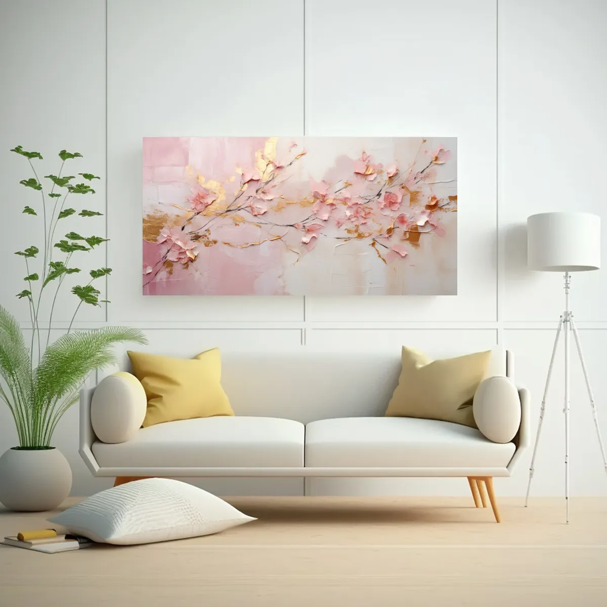 GENERICO - Pintura Abstracta De Oro Y Plata Para Decoración De Arte 80x40cm