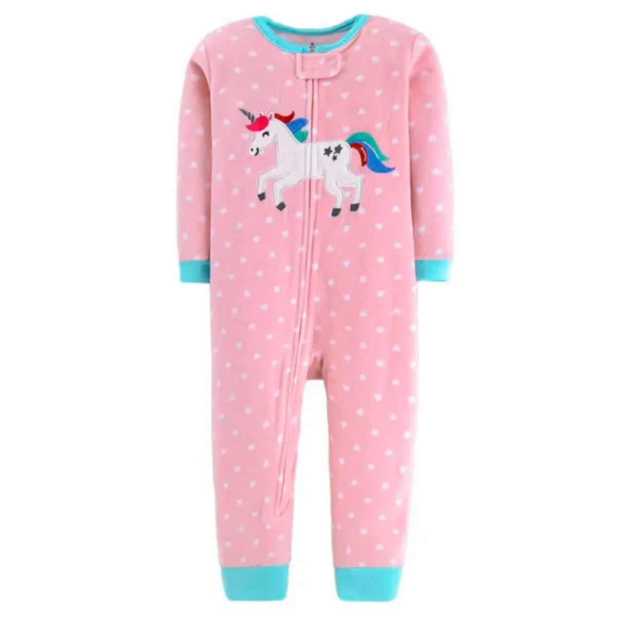 JUMP KIDS - Enterito Pijama Largo Niña Cierre Sin Pie 100% AlgodÃ³n