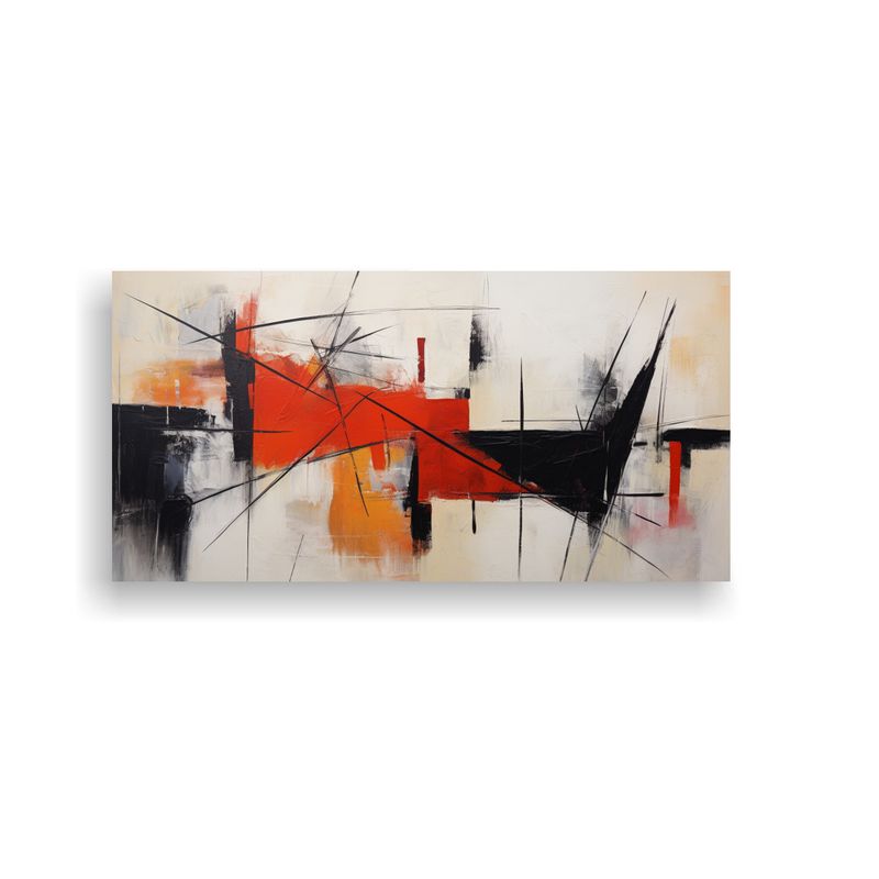 GENERICO - Pintura Tachisme Estilo Escandinavo Para Decoración 160x80cm
