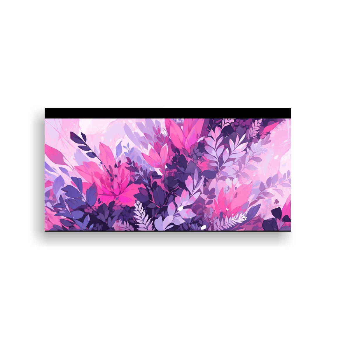 GENERICO - Lienzo Arte Dibujo Bastidor Madera Púrpura Y Rosa Estilo Ne 160x80cm