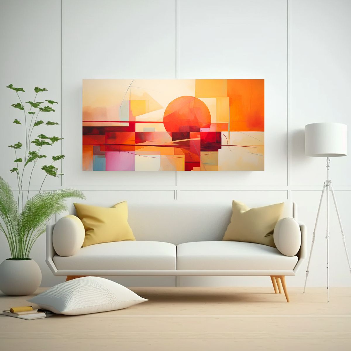 GENERICO - Cuadro Moderno Inspiración Esencia Abstracta De Una Tarde D 160x80cm.