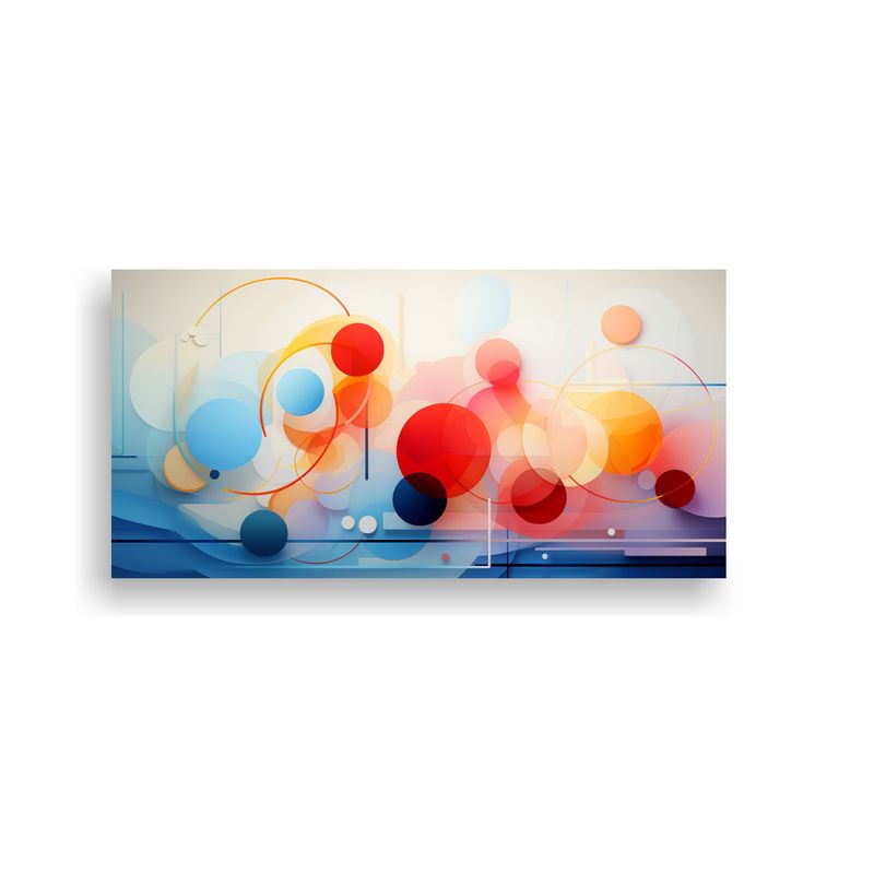 GENERICO - Cuadro Abstracto Vitalidad Líneas Finas 160x80cm