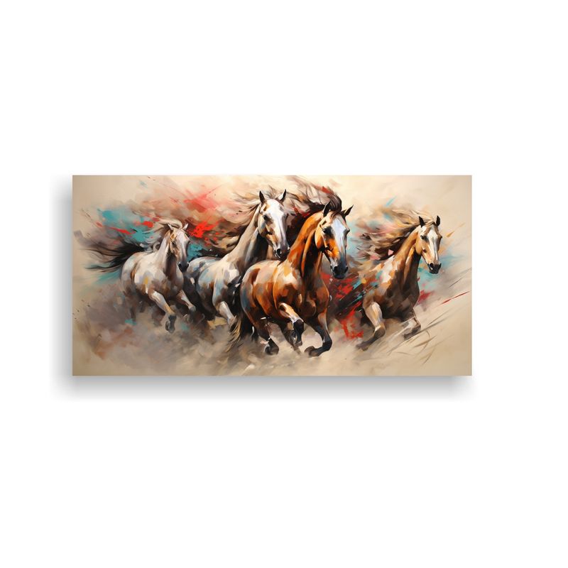 GENERICO - Arte Pared Moderno Caballos Abstractos 160x80cm