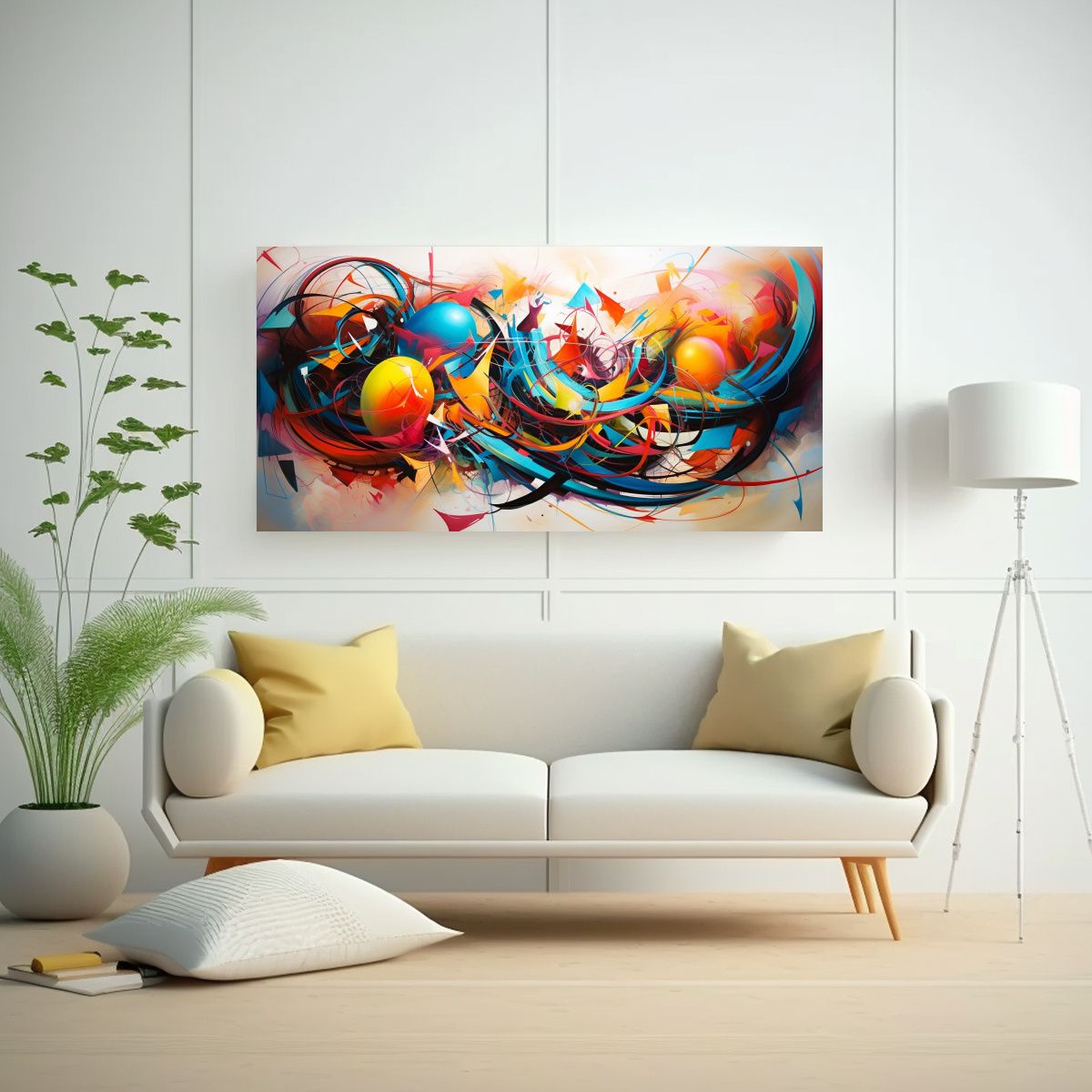 GENERICO - Cuadros Abstractos Para Salas Modernas Sensibilidad Artísti 160x80cm