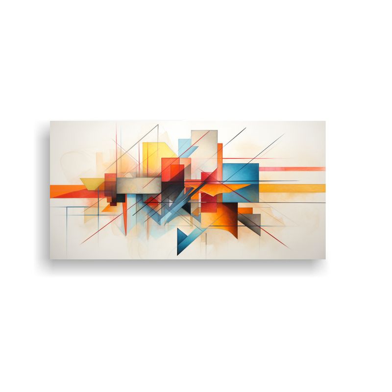 GENERICO - Cuadros Modernos Geométricos Abstractos Para Decoración 160x80cm