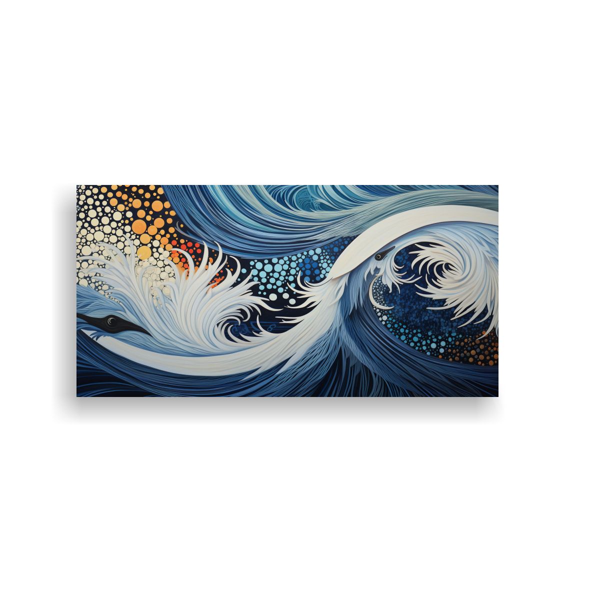 GENERICO - Cuadro Moderno Habitación Patrones Abstractos En Remolino I 160x80cm