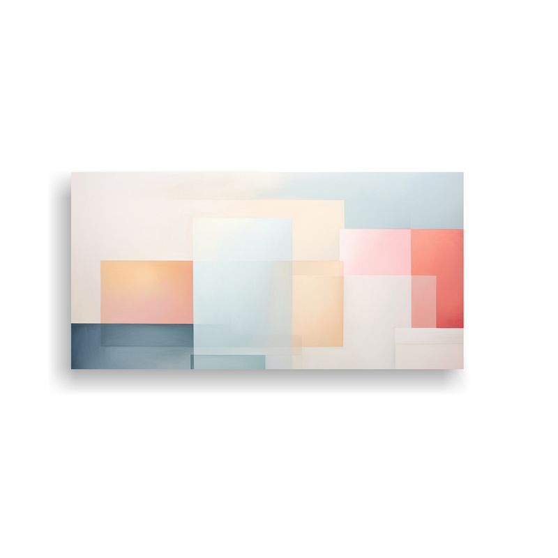 GENERICO - Pintura Decorativa Minimalista En Tonos Pastel En Bastidor 160x80cm
