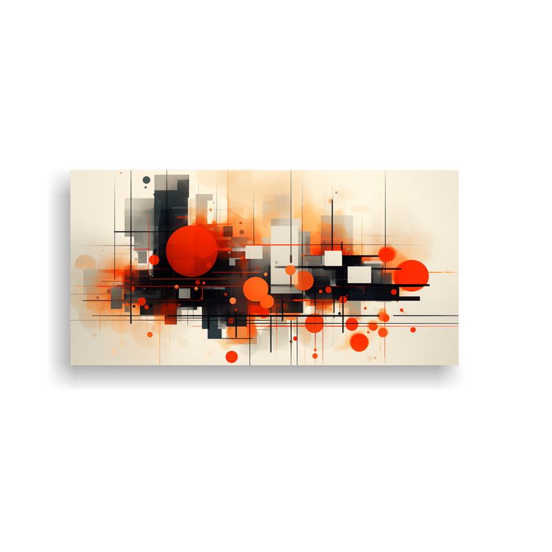 GENERICO - Pintura Mural Minimalista De Arquitectura Urbana 160x80cm
