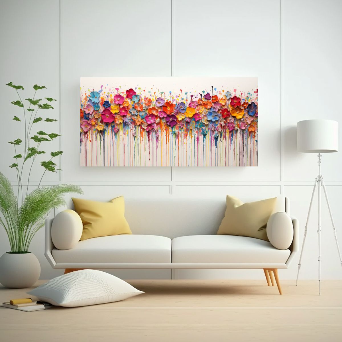 GENERICO - Pintura Acrílica Equilibrio Visual En Cuadro 160x80cm