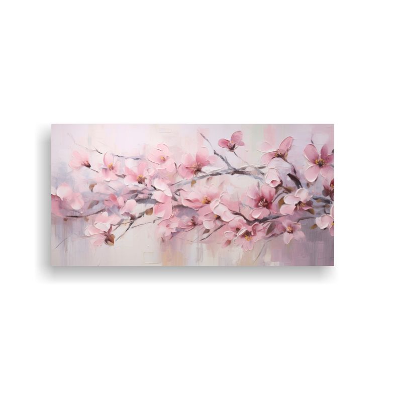 GENERICO - Arte De Pared Forma Adorable Pintura Rosa En Lienzo Al Estil 160x80cm