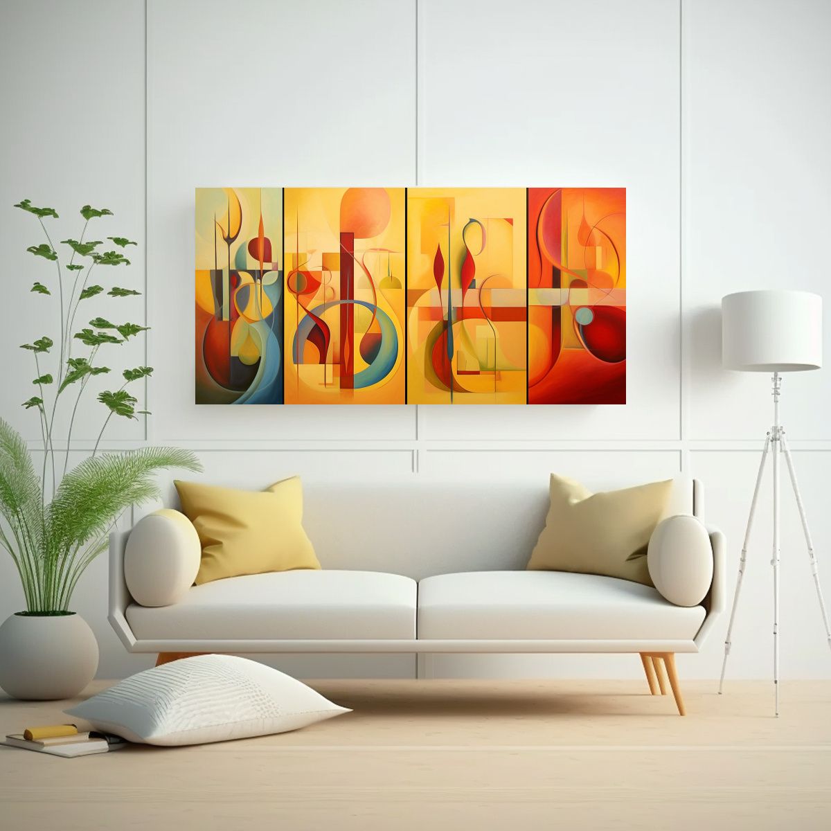 GENERICO - Cuadros Abstractos De Alta Calidad Con Reflejo En Canva 160x80cm