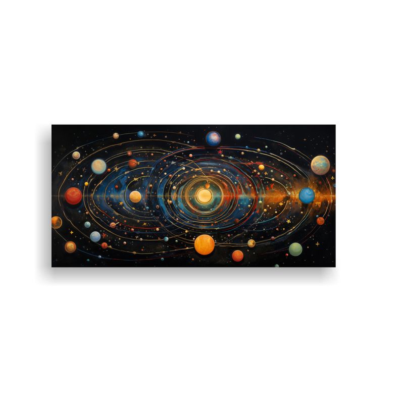GENERICO - Pintura Decorativa De La Alineación Celestial En Forma Abst 120x60cm