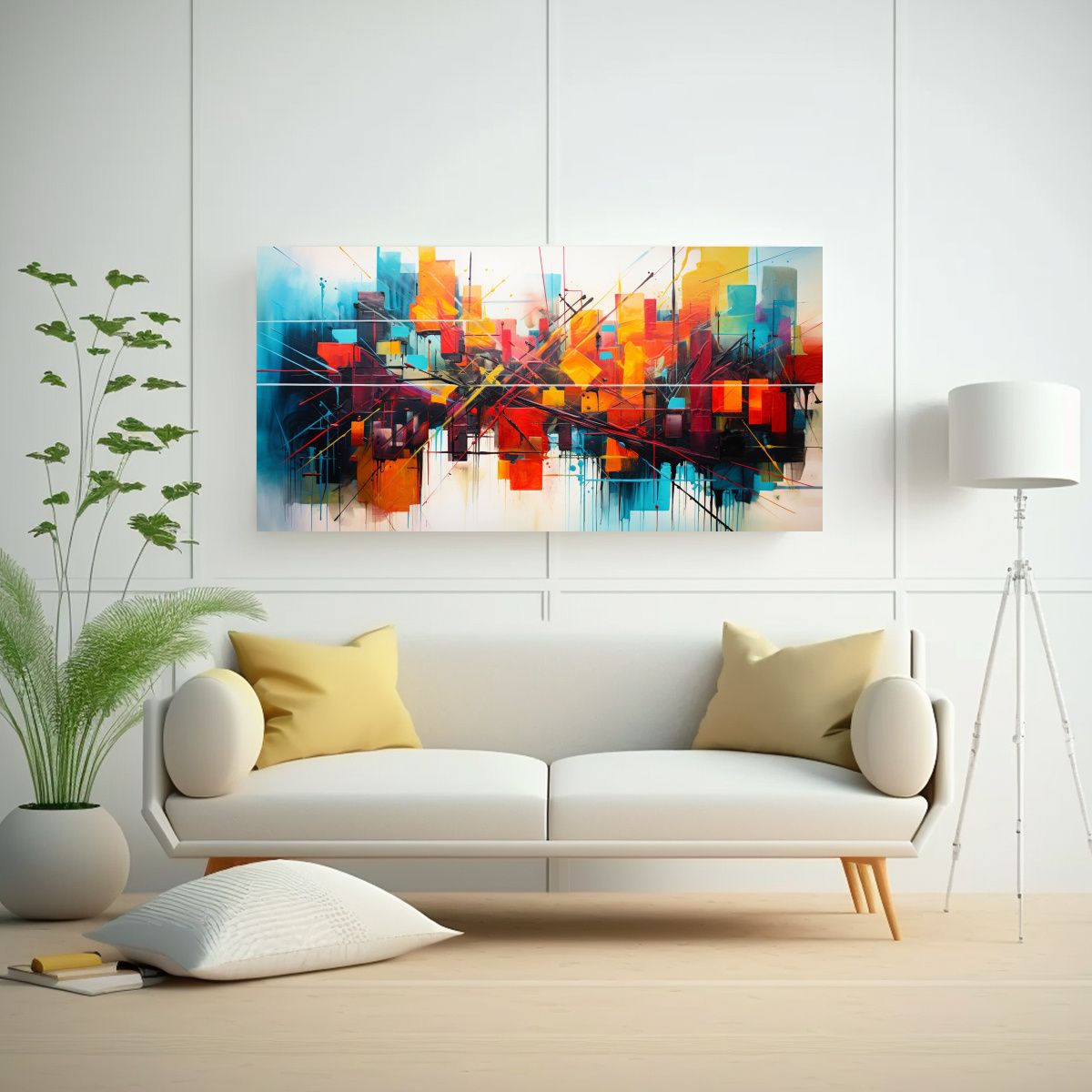 GENERICO - Pintura Decorativa De Fusión Abstracta Y Espectacular Surre 160x80cm