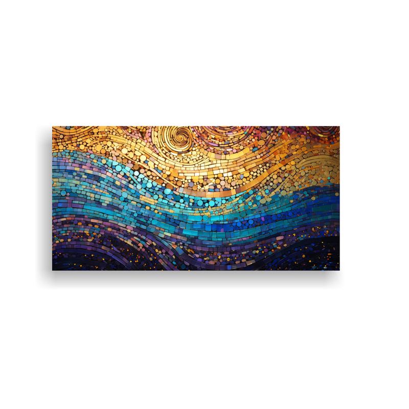 GENERICO - Lienzo Vanguardia Linda Estilo Puntillismo Luminoso De Líqu 160x80cm