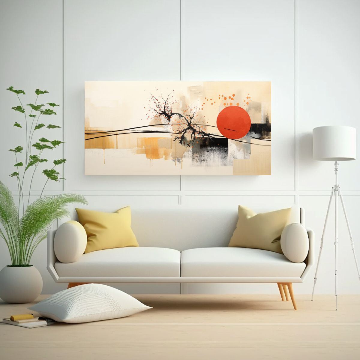 GENERICO - Pinturas Decorativas De Fusión Abstracta Calidos Simplicida 160x80cm