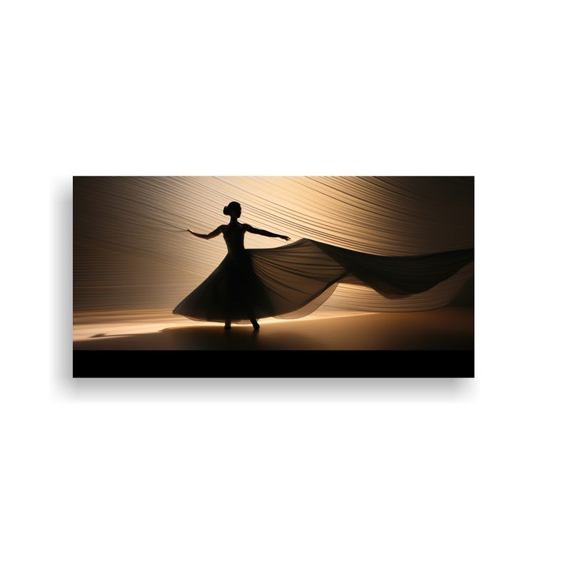 GENERICO - Pinturas Abstractas De Movimiento Y Vitalidad En Canva Danza 160x80cm