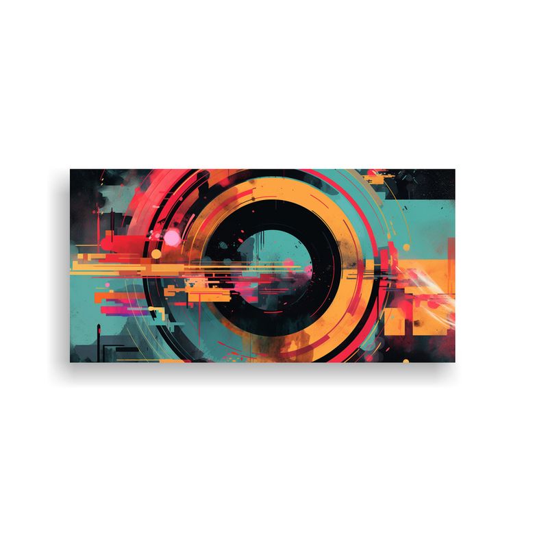 GENERICO - Arte De Pared Decorativo Regalo Con Círculo En Colores Plan 160x80cm