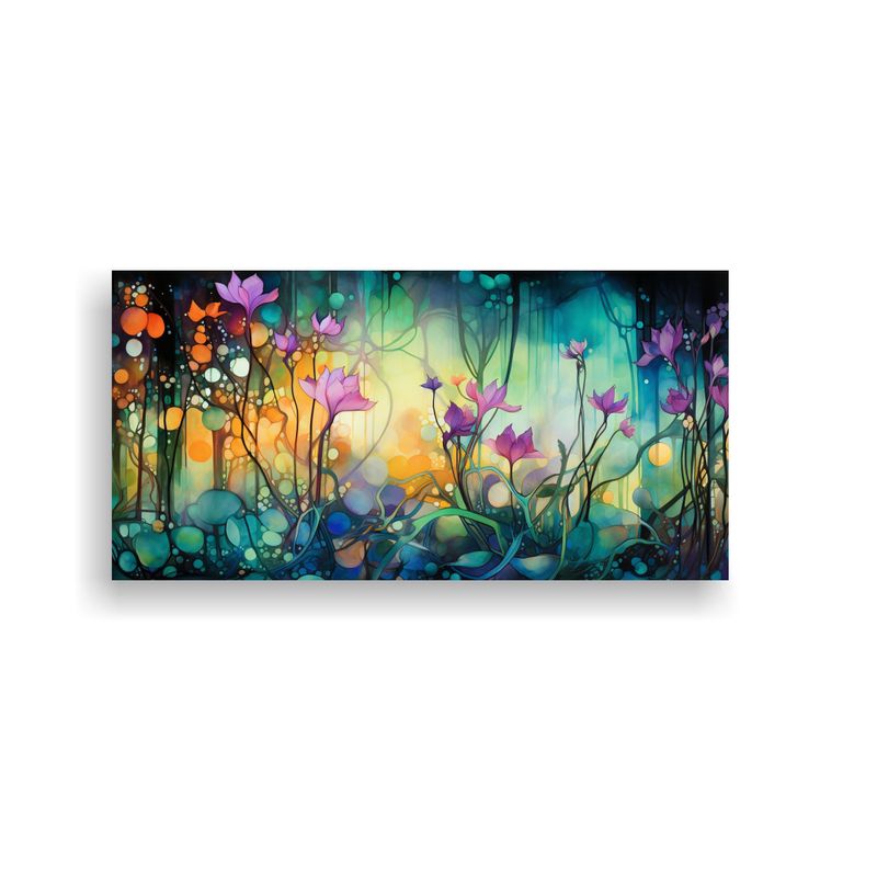 GENERICO - Cuadro Tonos Baño Esencia Abstracta De Un Jardín Tranquilo 160x80cm