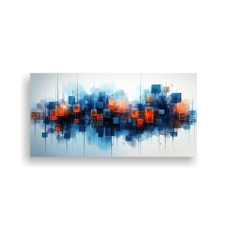 GENERICO - Cuadros Abstractos Generados Por Canva Para Decorar Espacios 160x80cm